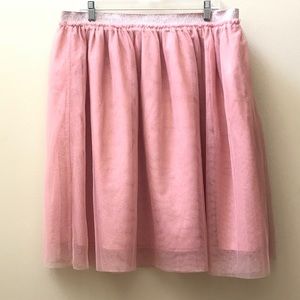F21 PINK GLITTER TULLE SKIRT